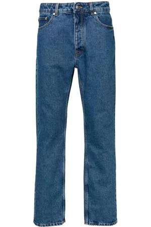 Palm Angels Jeans a gamba dritta con monogramma