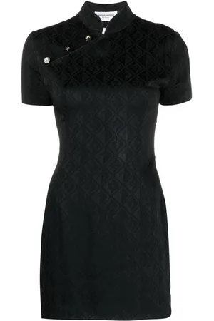 Marine Serre Vestito Corto in Viscosa Jacquard