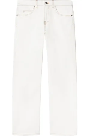 OFF-WHITE Jeans a gamba dritta con cuciture a contrasto