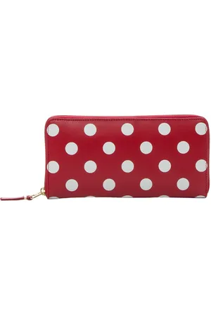 Comme des Garçons Portafoglio con zip a pois