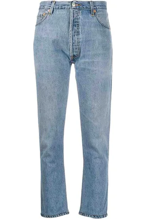 RE/DONE Jeans cropped a vita alta