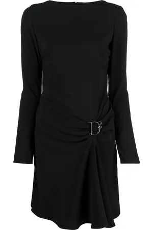 Dsquared2 Abito drappeggiato con placca logo