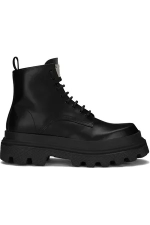 Dolce & Gabbana Stivali stringati in pelle