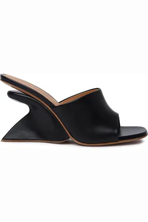 OFF-WHITE Sandali Jug in pelle nera