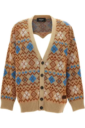 Dsquared2 Cardigan in shetland vintage con cuore
