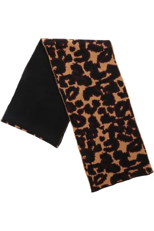 Lulu Guinness Sciarpa Wild Cat nera e