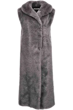 Serafini Gilet extra lungo in pelliccia sintetica