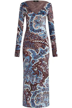 Etro Vestito Tubino Lungo Beige E