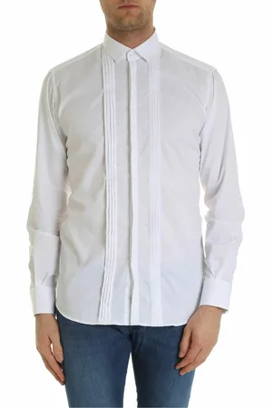 Karl Lagerfeld Camicia bianca con pieghe