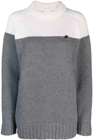 Patou Maglione color block in misto merino