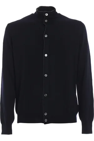 PAOLO FIORILLO Cardigan in lana vergine profili a contrasto