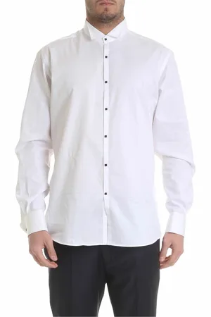 Karl Lagerfeld Camicia bianca con bottoni borchiati