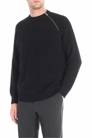 Kenzo Pullover a coste con zip sullo scollo