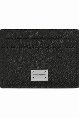 Dolce & Gabbana Portacarte in pelle con placca logo