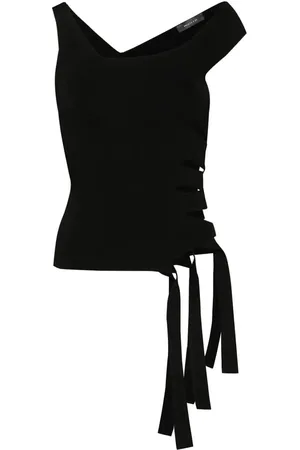 MUGLER Top lavorato a maglia con fasciatura