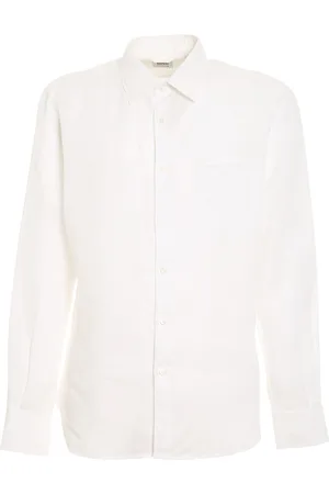 Aspesi Camicia in lino con tasca applicata