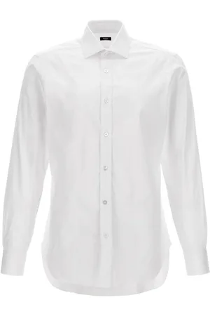 BARBA Camicia in popeline elasticizzato