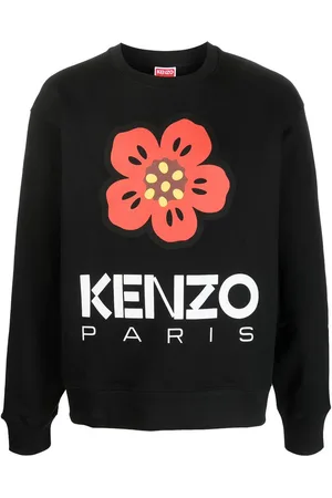 Kenzo Felpa in cotone con papavero