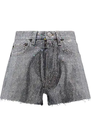 Maison Margiela Shorts in cotone con strass all over