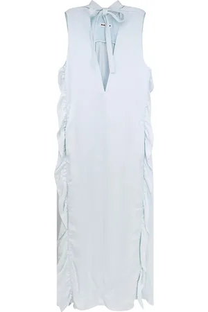 Jil Sander Vestito in viscosa con rouches laterali