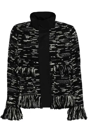 SACAI Giubbotto in tweed X grosgrain