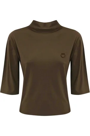 Pinko Maglia Macchina In Viscosa Con Ricamo Logo