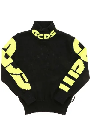 GCDS Dolcevita con intarsio logo fluo