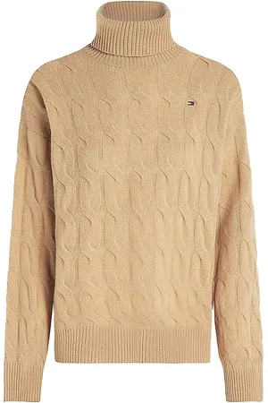 Tommy Hilfiger Maglione dolcevita a trecce in morbida lana