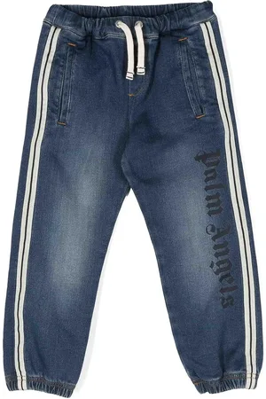 Palm Angels Pantaloni da jogging in pile denim