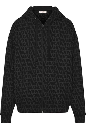 VALENTINO GARAVANI Felpa con cappuccio e zip Toile Iconographe
