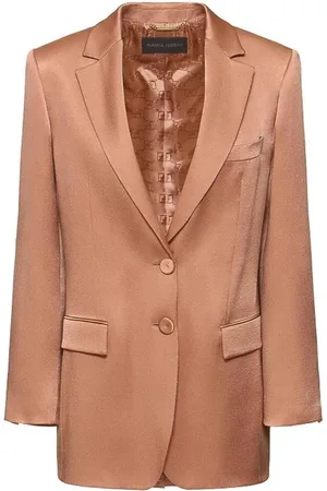 Alberta Ferretti Giacca oversize monopetto in raso