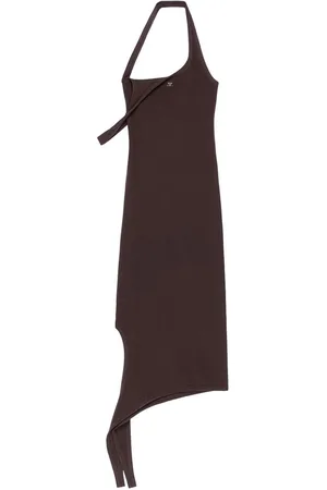 Courrèges Abito midi svestito asimmetrico