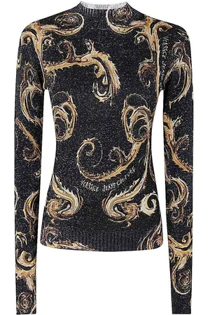 VERSACE Maglia con stampa lurex