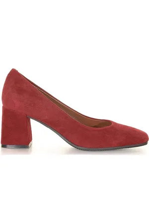 Evaluna Collettore In Camoscio Rosso
