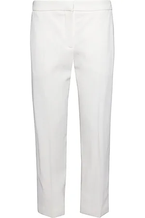 Alexander McQueen Pantaloni bianchi in misto viscosa