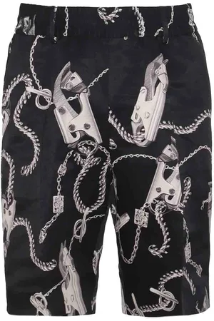 Burberry Pantaloncini neri e argento
