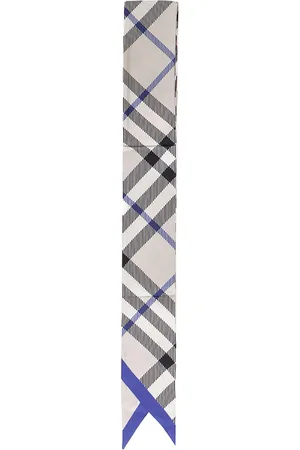 Burberry Sciarpa Sottile In Seta Vintage Check
