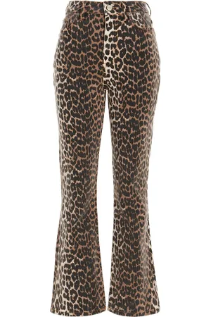 Ganni Jeans con motivo leopardato