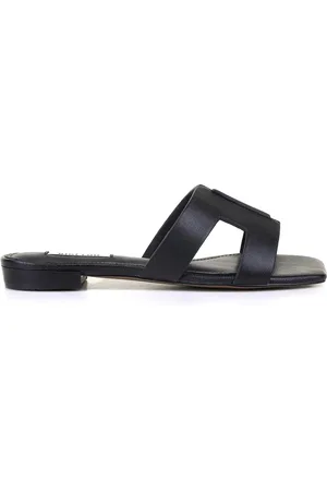 Bibi Lou Ciabatta Nera In Pelle