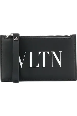 VALENTINO GARAVANI Portacarte con cerniera con stampa logo Vltn