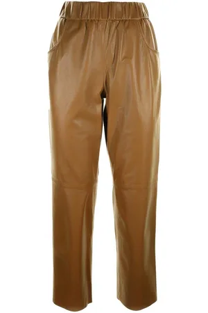 VIA MASINI 80 Pantalone In Pelle A Vita Alta