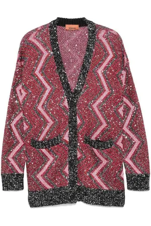 Missoni Cardigan con paillettes e zigzag