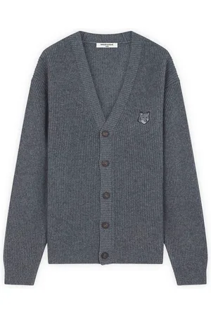 Maison Kitsuné Cardigan a coste comfort con toppa