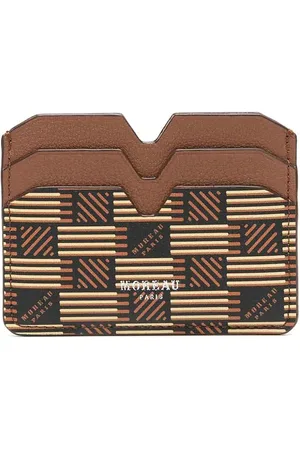 MOREAU Porta carte in pelle con logo