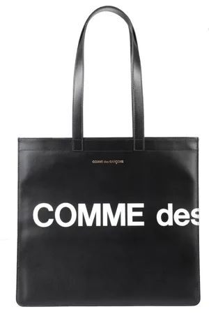 Comme des Garçons Shopper in pelle con maxi logo