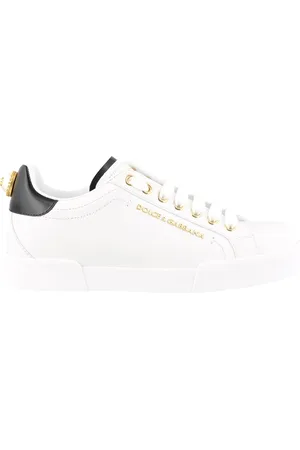 Dolce & Gabbana Sneaker Portofino in pelle con maxi perla