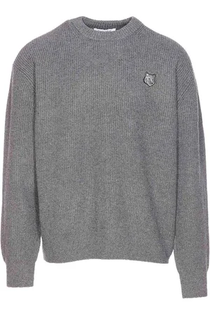 Maison Kitsuné Maglione con logo patch testa di volpe audace