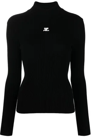 Courrèges Maglione a collo alto con logo