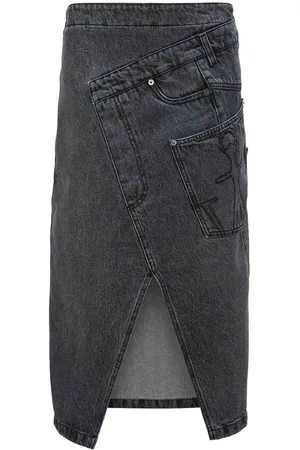 J.W.Anderson J. W. Anderson Gonna midi in denim intrecciato