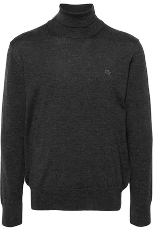 Etro Maglione A Collo Alto Con Ricamo Pegaso